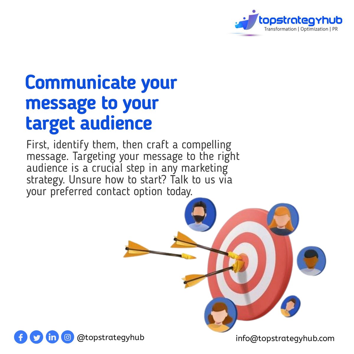 topstrategyhub's tweet photo. We'd love to hear from, work for and with you. Talk to us via your preferred contact option today.
#Topstrategyhub
#Transformation
#Optimization
#PublicRelations https://t.co/f7AWvMkAdV