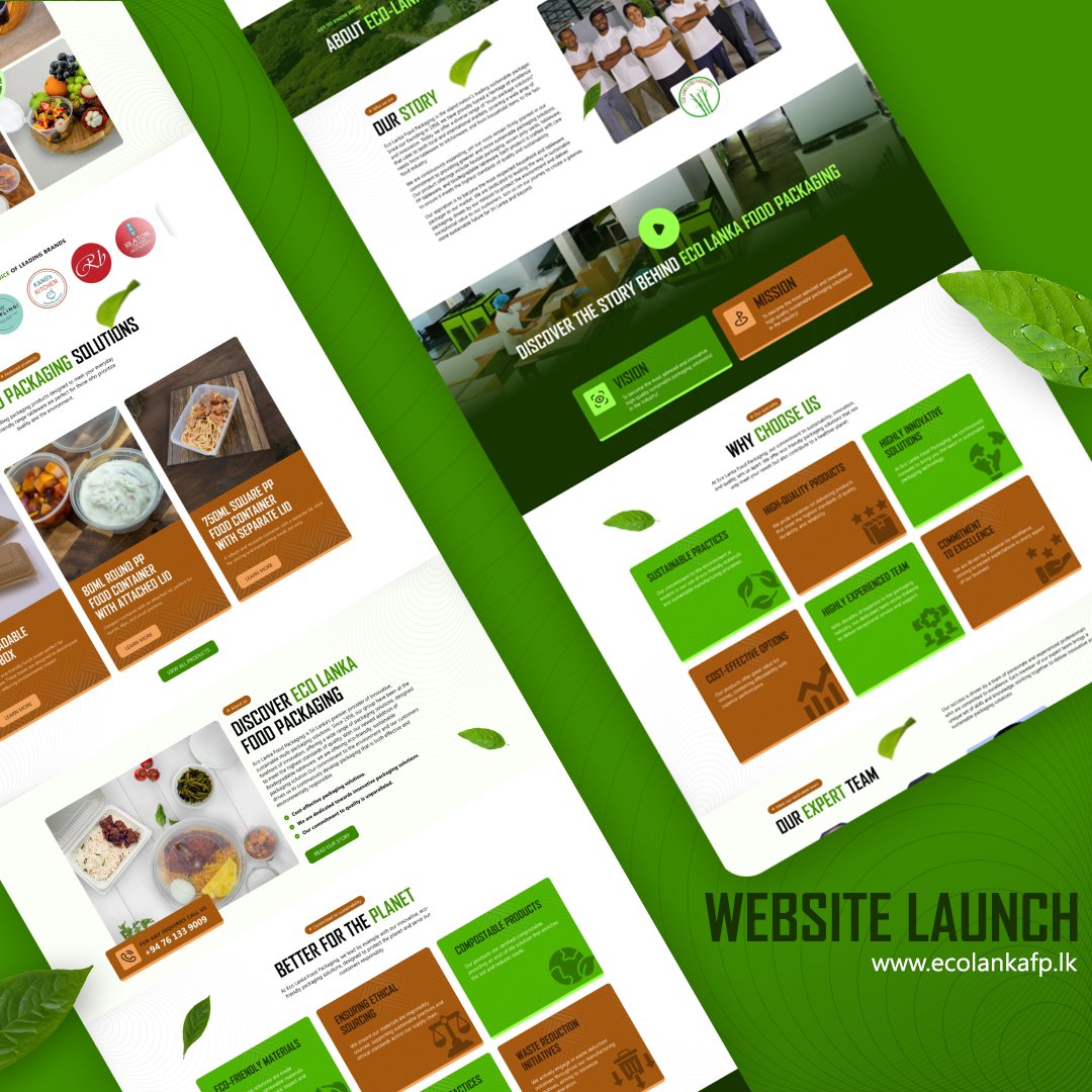 codexea_sl's tweet image. We are delighted to announce the launch of the brand new website for Eco Lanka Food Packaging (Pvt) Ltd! 

Visit ecolankafp.lk to explore how Eco Lanka Food Packaging is contributing to a greener future.

#EcoLankaFoodPackaging #WebsiteLaunch #Codexea