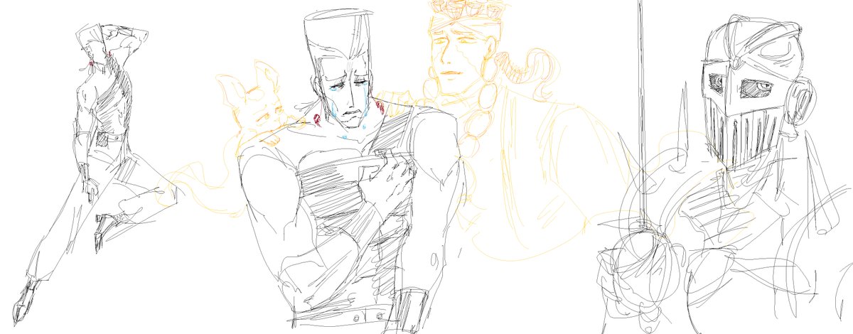 Eva_Jh0ns0n's tweet photo. I will never finish this 
With Paint🎨 
#JoJosBizzareAdventure #jjbafanart #Polnareff #jotarokujo #josuke8 #kakyoin #jojolion #stardustcrusaders #muhammadavdol https://t.co/CnUZVXswkV