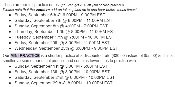 Some of you may have seen the buzz about our ADR practices... 🎙️

If you're wanting to dive into the anime or dubbing industry, this is a beginner-friendly and affordable practice for all!

Check out our upcoming practice dates for the month of September: docs.google.com/document/d/1fq…