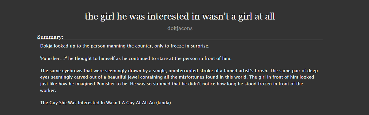 solreqs's tweet image. #ORVStorytime

hi the first chapter of the fic i worked on for the orv big bang is finally posted !! it's a tgswiiwagaa au but make it in a bookstore with punisher yjh. please check out @fillieca 's art for the fic as well and i hope you guys enjoy !

🔗: archiveofourown.org/works/58297273…