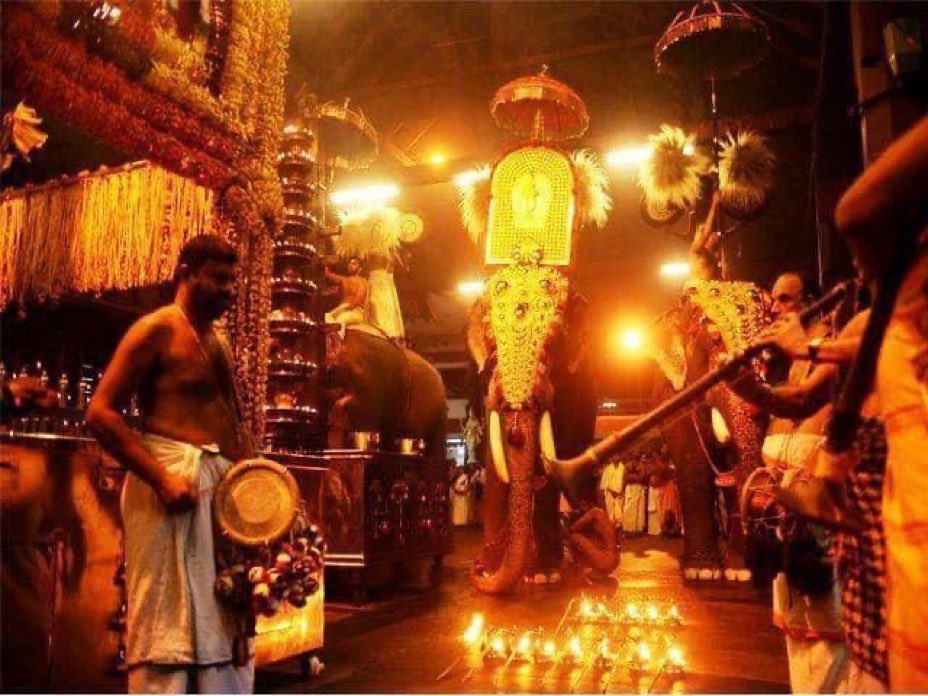 VarierSangitha's tweet image. 🚩Guruvayur Shri Krishna Temple owns 56 elephants that have been donated by devotees.
Decorated splendidly, they carry Bhagwan during temple rituals &amp;amp; festivities.
They live in Punnathur Kotta - a large elephant sanctuary,home to the largest population of male Asian elephants 🚩4