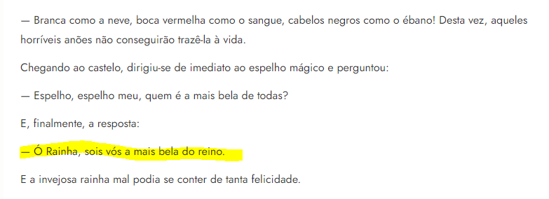 maxclemos's tweet photo. @igitu191 Mas esse trecho não faz parte do conto. No original mesmo do irmãos grimm, quando ela consegue "matar" a branca de neve o espelho revelha q ela é a mais bela https://t.co/5ujAswpXcr