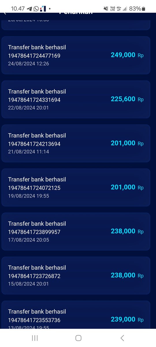 nawsa_mwa's tweet photo. Ada yang mau join dapat uang tambahan? Lumayan harian aku selalu penarikan segini. Yang mau join bisa dm aku yaa 💜💜 https://t.co/uvbDh9QeCN