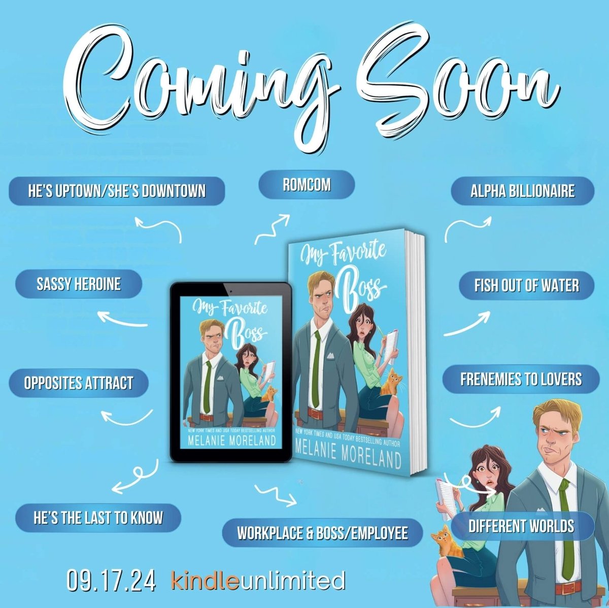 𝙈𝙀𝙀𝙏 𝙏𝙃𝙀 𝙈𝘼𝙄𝙉 𝘾𝙃𝘼𝙍𝘼𝘾𝙏𝙀𝙍𝙎! 

#preorder for Sept 17th ebook, paperback and audio 

geni.us/MyFavoriteBoss