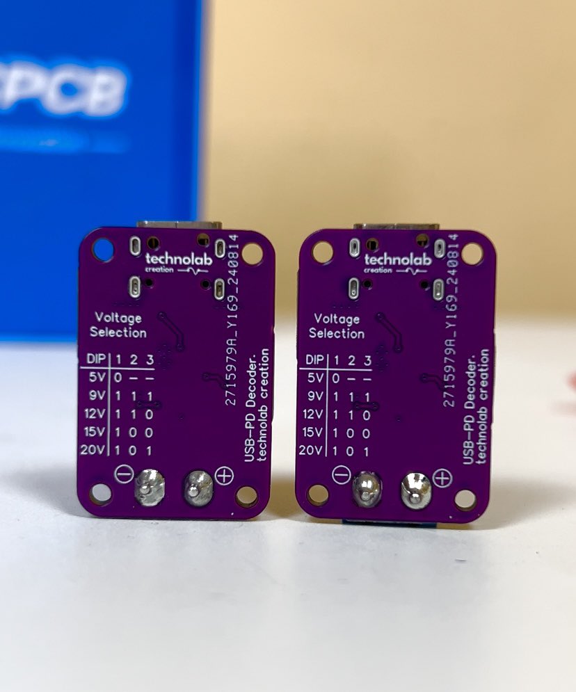 TechnolabC's tweet photo. 🚀 Just designed a new PCB called the Power Delivery Decoder! Now you can easily decode PD charger outputs and get precise insights for your projects. Perfect for testing and development. Stay tuned for more details! 💻🔋@JLCPCB #jlcpcb #PCBDesign #Electronics #IoT #PowerDelivery https://t.co/1Mn2pFtXzC