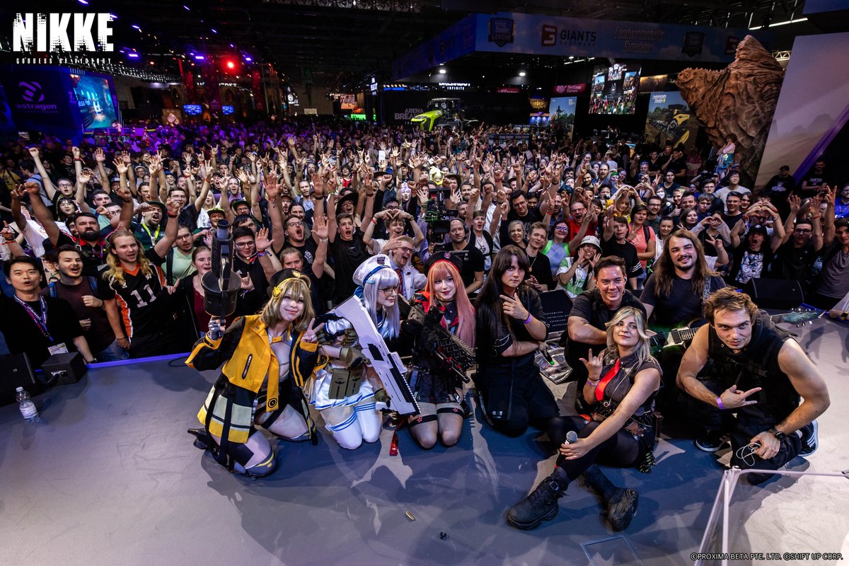 NIKKE_en's tweet photo. 【NIKKE Gamescom 2024】

Commanders, thank you for joining us at Gamescom 2024! 🎉

Which part of our event did you enjoy the most? Was it the stage performances, the cosplayers or other exciting aspects?

We hope you had a whale of a time!

See you at our next NIKKE event! ❤️ 

#NIKKE