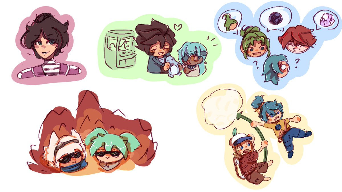 rulysia's tweet photo. IM SORRY I FORGOT TO POST THIS !! here were my inazuma eleven sketch requests from mootsies <33 https://t.co/jhCKtOJ7W8