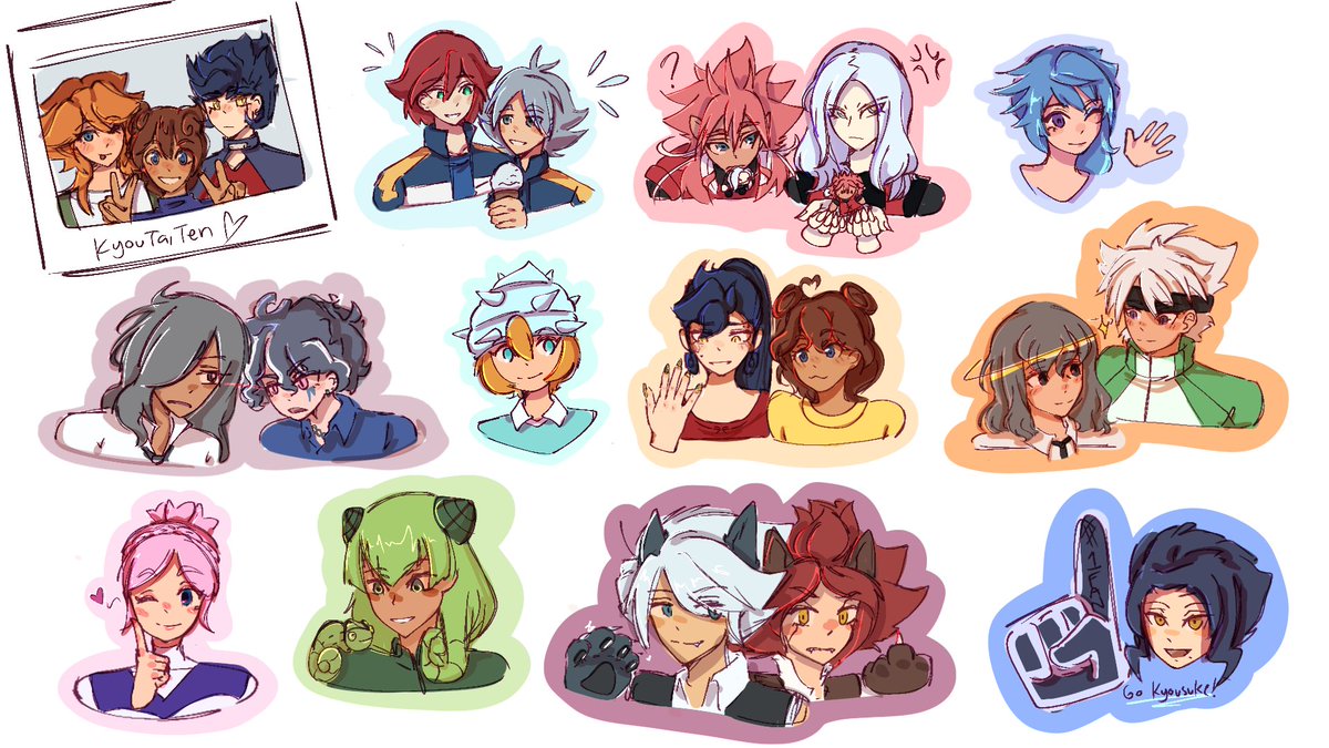 rulysia's tweet photo. IM SORRY I FORGOT TO POST THIS !! here were my inazuma eleven sketch requests from mootsies <33 https://t.co/jhCKtOJ7W8