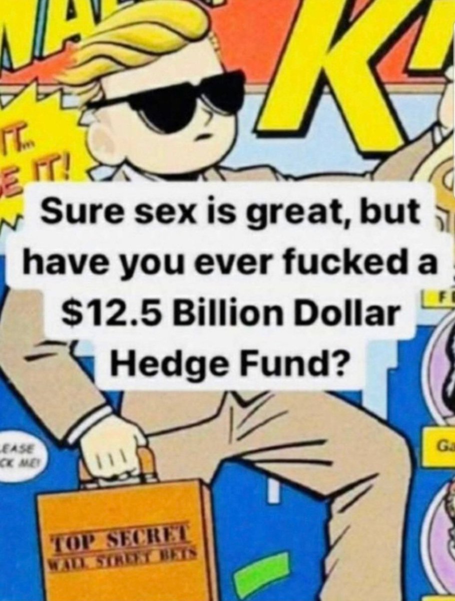 Santori42276228's tweet photo. Monday tweet is simple.
#AMCtoTheMoon
#AMC500K
#APESNEVERLEAVING
#AMCtoTheMoon
#AMCsquezee
#APESNEVERLEAVING
#AMC500K
Have you ever fooked a hedgefond? I have and I liked it.
#RestInShit #MelvinCapital
#AMC $AMC https://t.co/FQV3vyo5iK