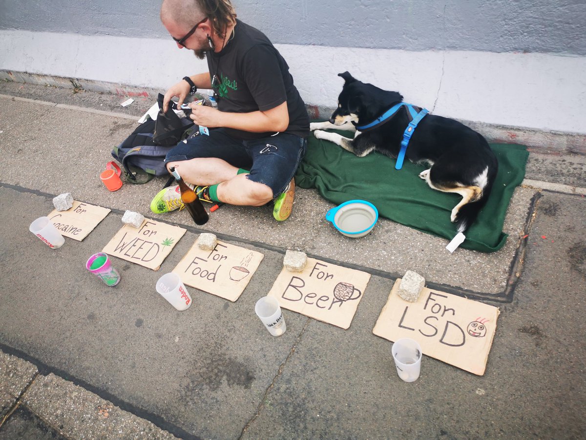 pybthai's tweet photo. Amusing photo while in Berlin, however it illustrates the choices  in how public funds should be allocated. It’s a reminder that in a democracy, we have the power to direct resources towards not only addressing poverty and basic needs but where OUR tax dollars should be spent. https://t.co/rJuq1tBM6W