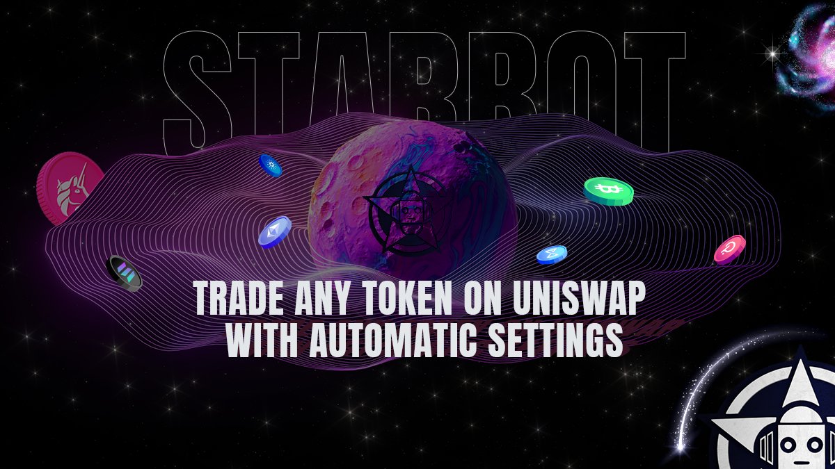 StarbotPro's tweet photo. With #Starbot, you can trade any Ethereum tokens listed on Uniswap, hassle-free!
And another #Blockchain is coming to Starbot soon π https://t.co/Vk4ywQAsta
