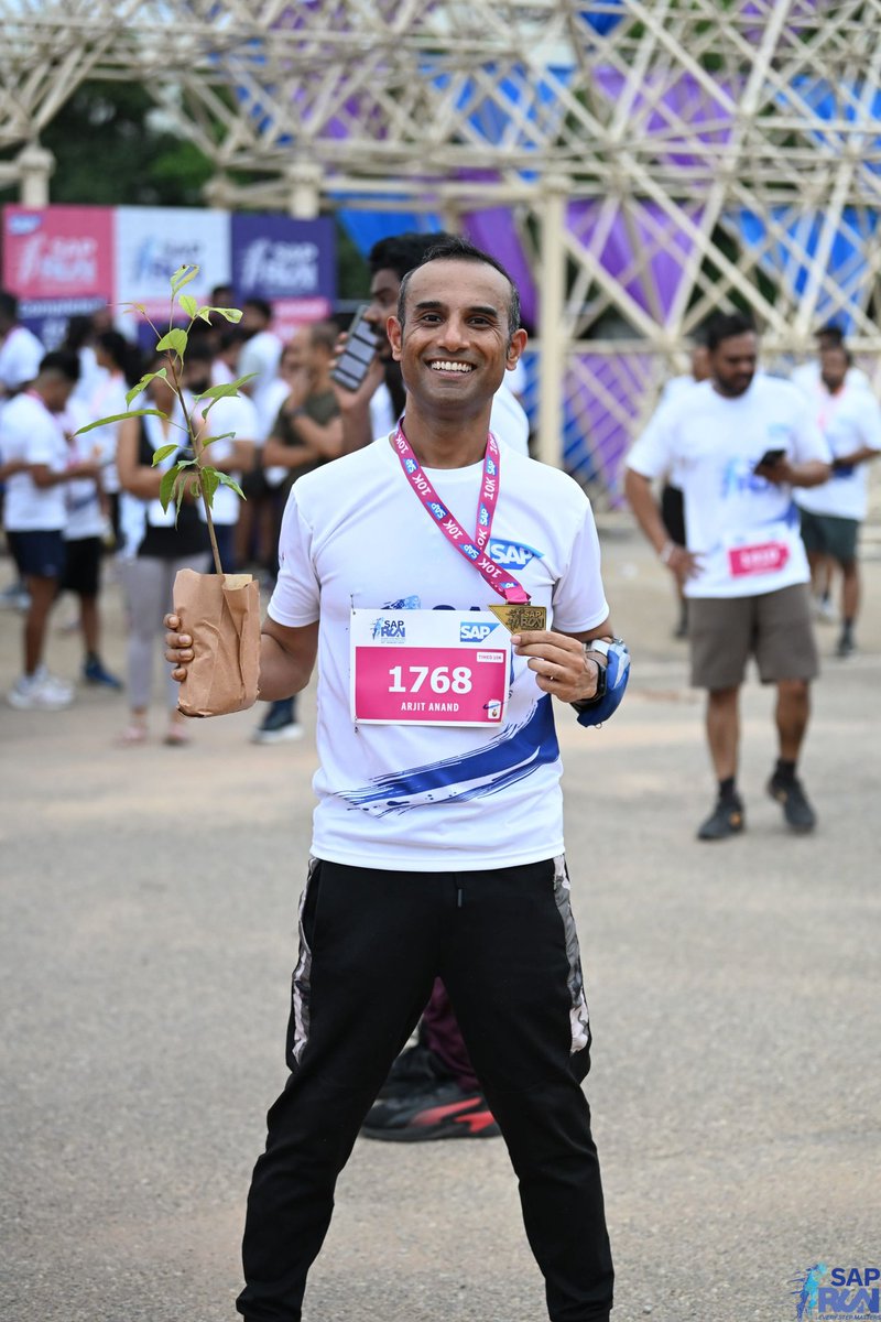 arjitanand's tweet photo. Had a great time yesterday at #SAPRun while running a 10K. Such a well organised event by @saplabsindia. I got my best timing for a 10k too 😊 https://t.co/7c7CooNo66