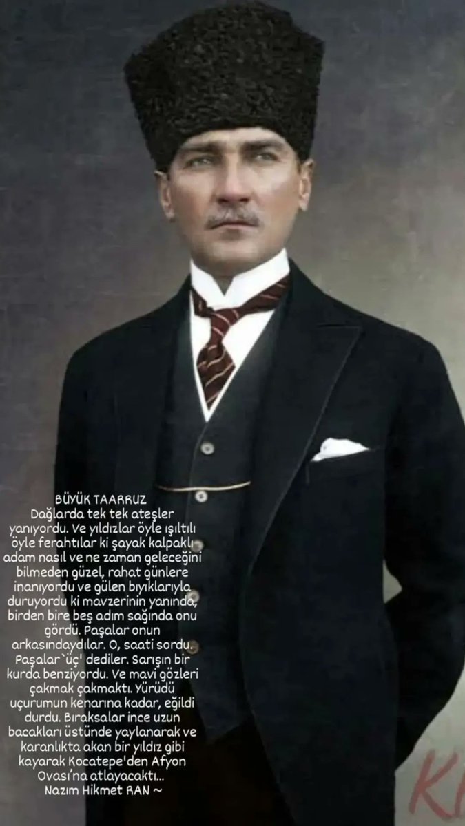 2b22bcde5942497's tweet photo. 26 Ağustos 1922 
Büyük Taarruz 
Mustafa Kemal Atatürk 🇹🇷 https://t.co/UfGYUAxmsy