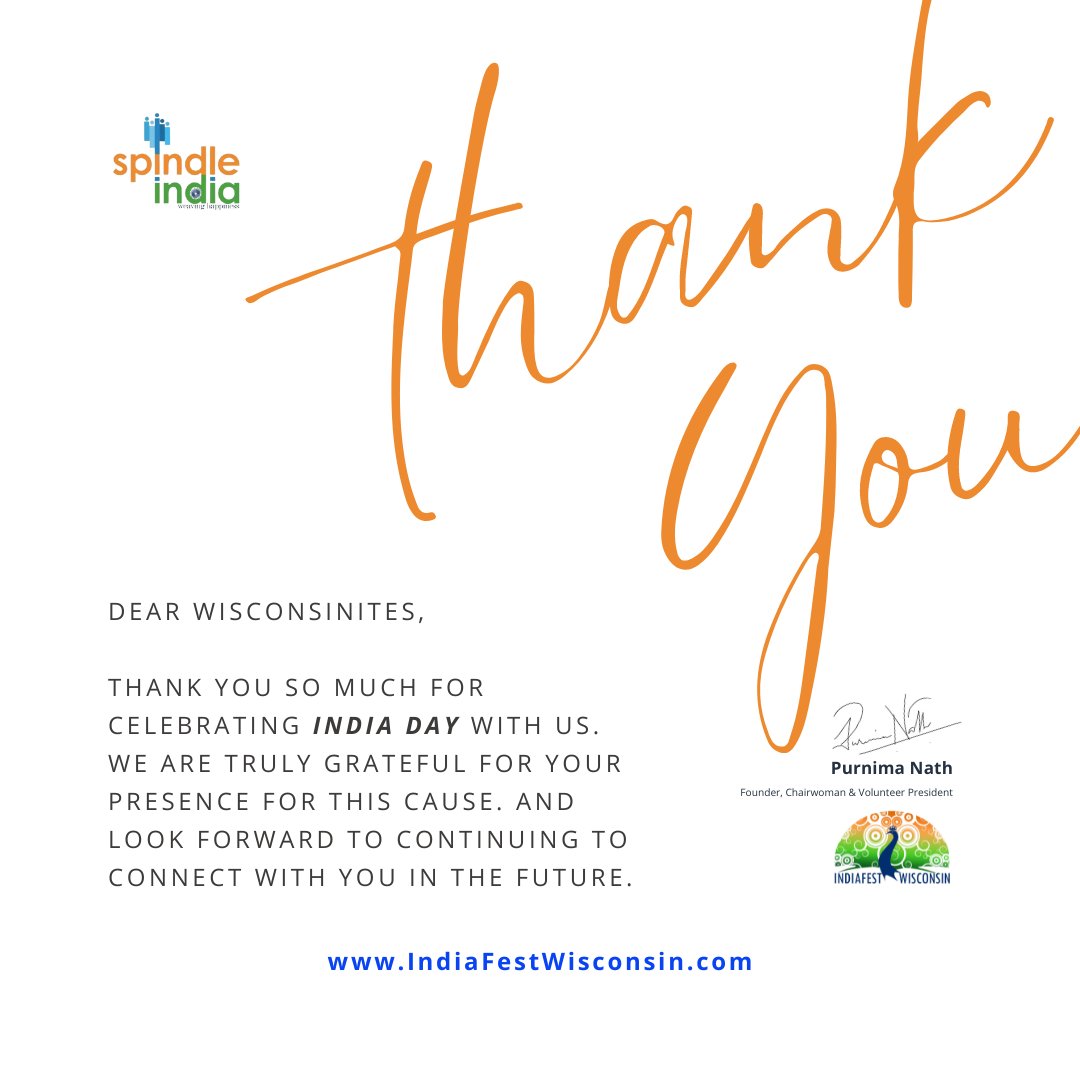 THANK YOU <a href="/SpindleIndia/">Spindle India, Inc.🇺🇸🇮🇳</a> <a href="/PurnimaNath/">Er. MBA Purnima NATH #USCongressWI4 Candidate🇺🇲</a>