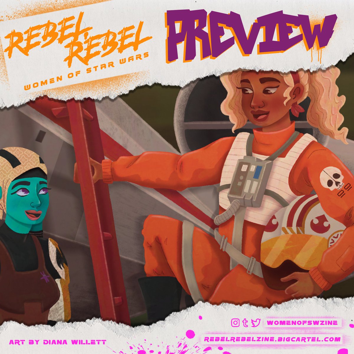 📡 TRANSMISSION INCOMING 📡

A fun piece of rebels Omega and Numa by <a href="/heydianawillett/">🖍 Diana Willett</a>  !💥 Pre-Orders for Rebel, Rebel: Women of Star Wars open now until August 31st!

💥 ORDER HERE: rebelrebelzine.bigcartel.com 💥