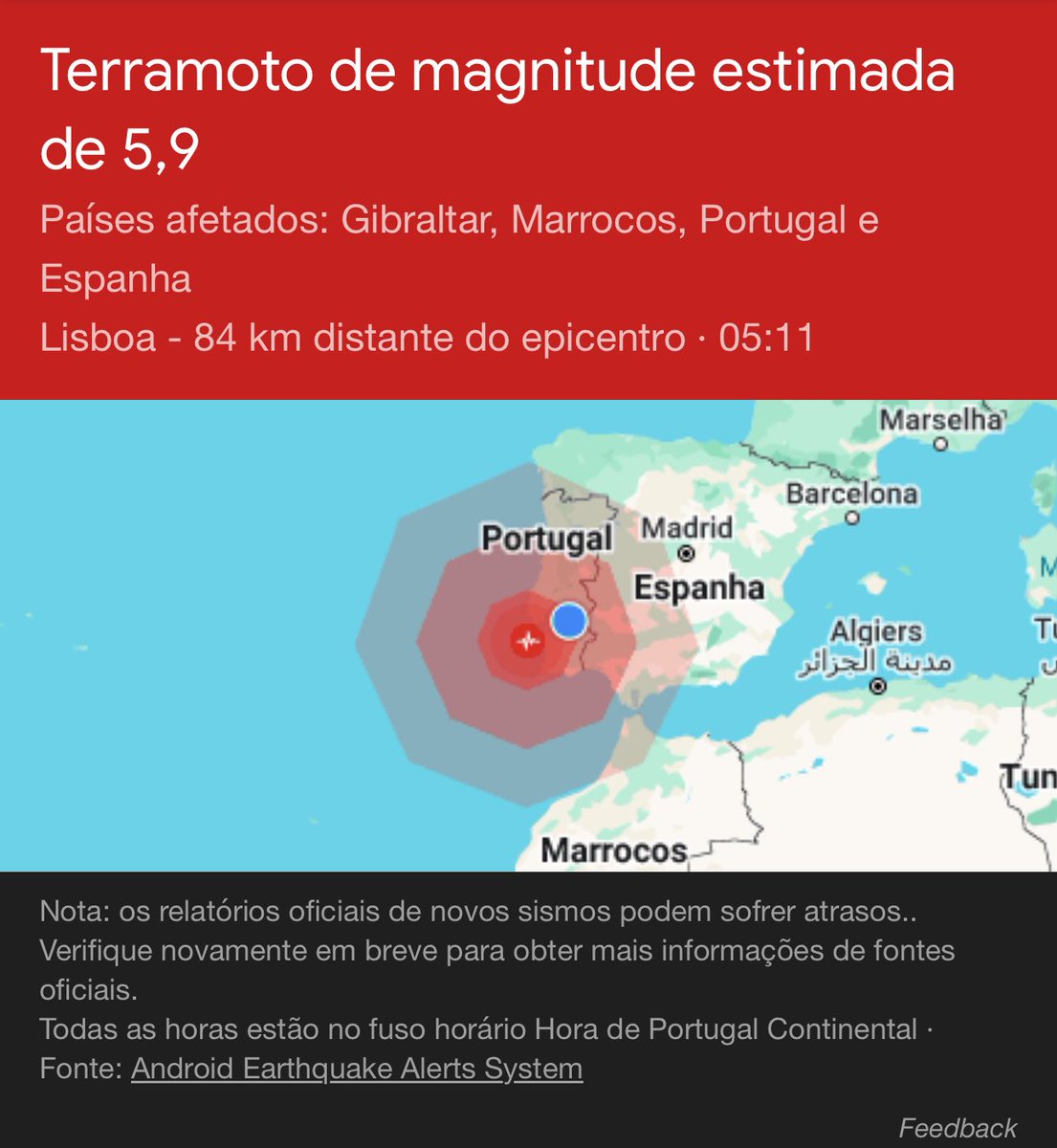 5.9
Pelo menos já sabemos que em caso de sismo o site do IPMA não funciona. Que pelo menos o resto funcione e seja só o site e que o Google por cá continue para nos informar