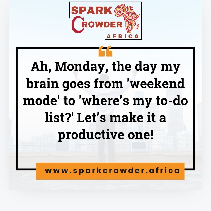SparkCrowder's tweet photo. Its Monday

Add reaching out to @SparkCrowder in your to do list. #communicat https://t.co/WxSeHkp3Fi