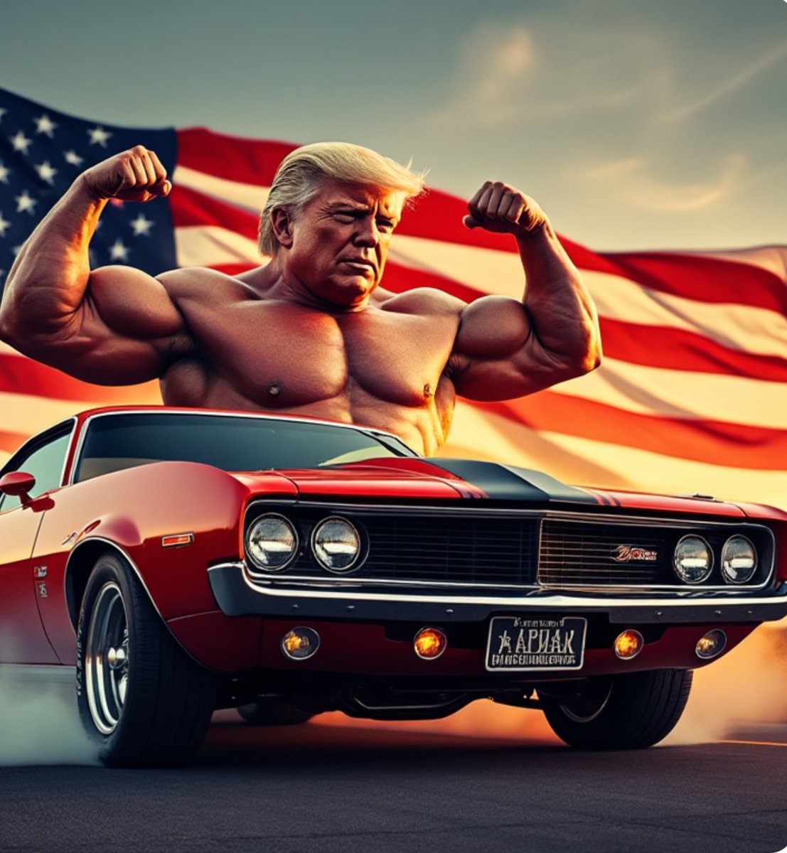 A_SeanRobinette's tweet photo. @JackPosobiec TRUMP Will Put The Muscles Back in Muscle Cars #flexonit https://t.co/0bv86mUOjx