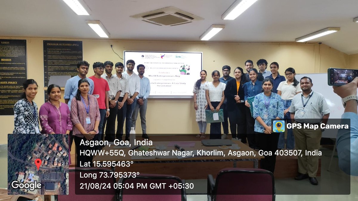 AitdGoa's tweet photo. On #WorldEntrepreneursDay, AITD in collaboration with IIC held a 'Successful Entrepreneurs: Case Study Presentation' competition. Students presented the journeys of entrepreneurs in science and tech.

#Entrepreneurship #Innovation #AITD https://t.co/eNXqdB42bb