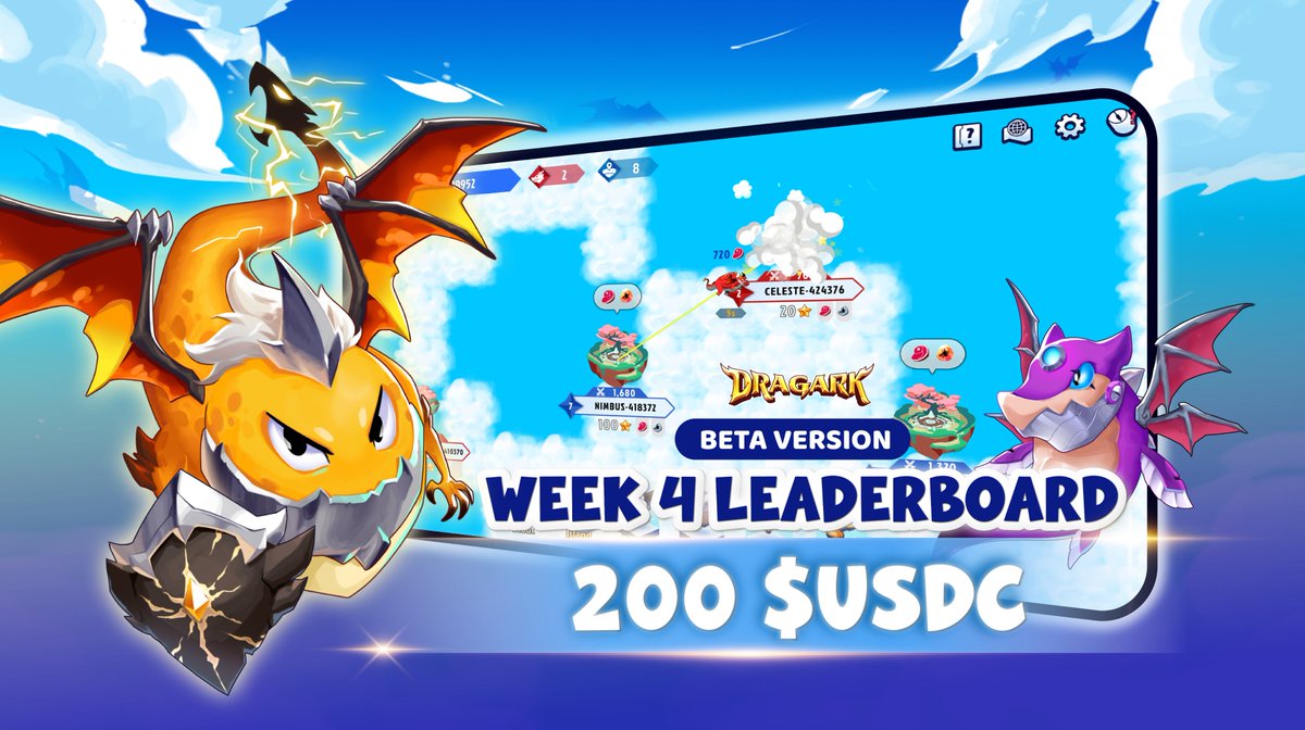 playDRAGARK's tweet photo. 🐉 Hey, Dragee!

We’ve hit 500K transactions in just 4 weeks! 💐
Don't forget to congratulate our Week 3 winners - make sure to claim your rewards.

Keep fighting in Week 4 - your last chance to win $200. 

🎮 Play now: https://t.co/tOyIkQsnFt
#DragarkBetaVersion #Onchaingames #Starknet