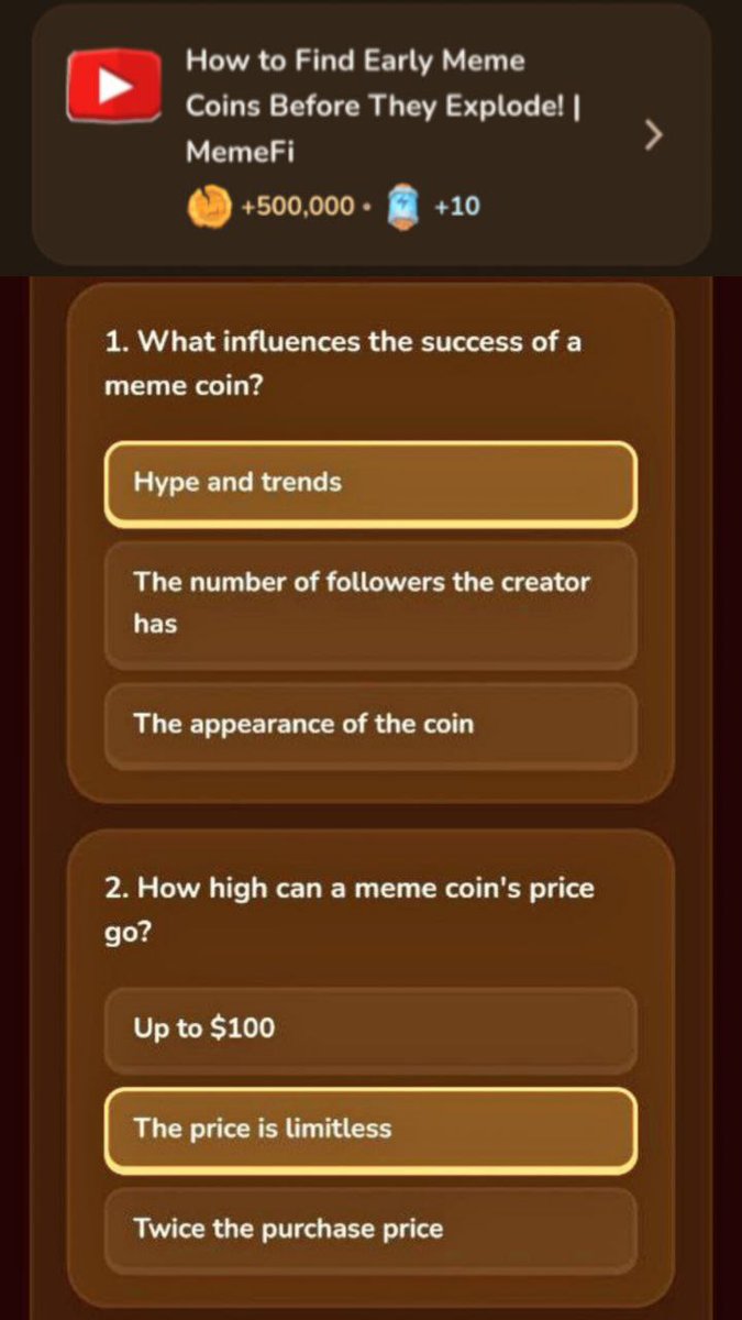 Cryptorahul_01's tweet photo. Memefi video answers ✅✅✅

How to find early meme coin before they explode

Telegram :- https://t.co/oG61G3tFfx

#memefi #memeficode #trending #tapswapcodes #Tapswap #memeficombo #memeficode https://t.co/Qep7DLuku5