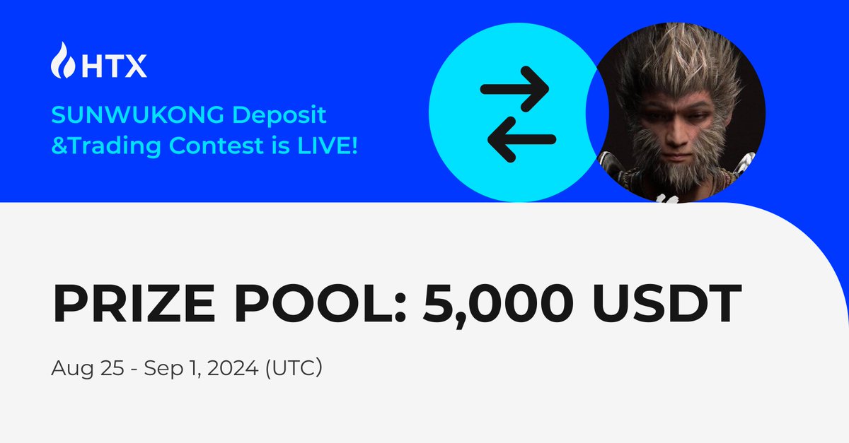 SUNWUKONG 🔥

Deposit &amp; Trade #SUNWUKONG on HTX,
Win a share of 5,000 $USDT!

<a href="/SunWukongOG/">SunWukong on TRX</a> 

Deposit >>htx.com/en-us/support/…
Trading >>htx.com/en-us/support/…