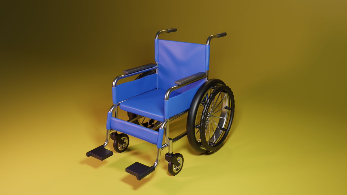 quilt3265's tweet photo. 車椅子作った！
感じる……成長を感じる……！
#blender https://t.co/tP8HYUcog6
