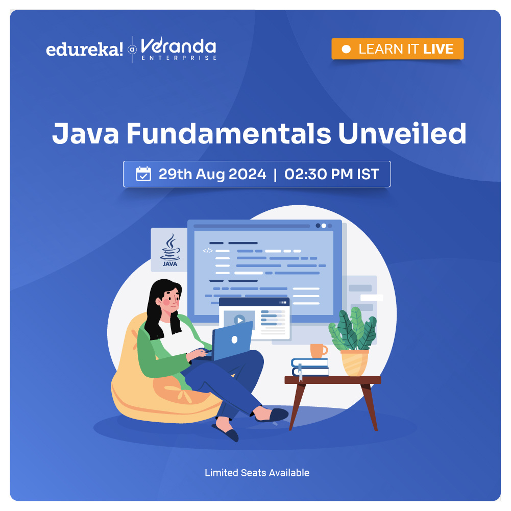 edurekaIN's tweet image. Don't miss out on this opportunity to learn live and take your coding skills to the next level!
🔗 REGISTER NOW: tinyurl.com/yx29y4zv
:
:
#Edureka #LearnItLive #JavaWebinar #JavaProgramming #TechLearning #Upskilling
