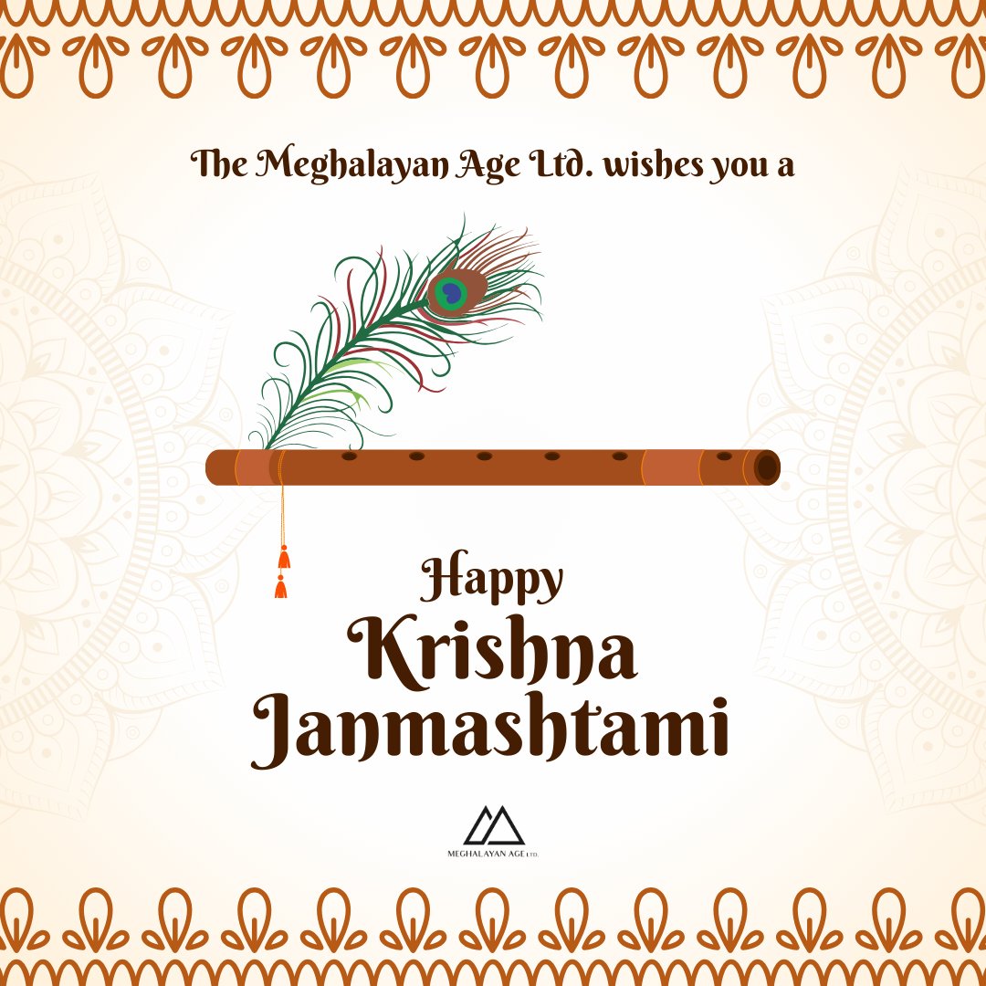 The Meghalayan Age Ltd. wishes everyone a joyful and peaceful Janmashtami celebration!

#Janmashtami #FestiveGreetings #Festival #Religious #peaceandlove