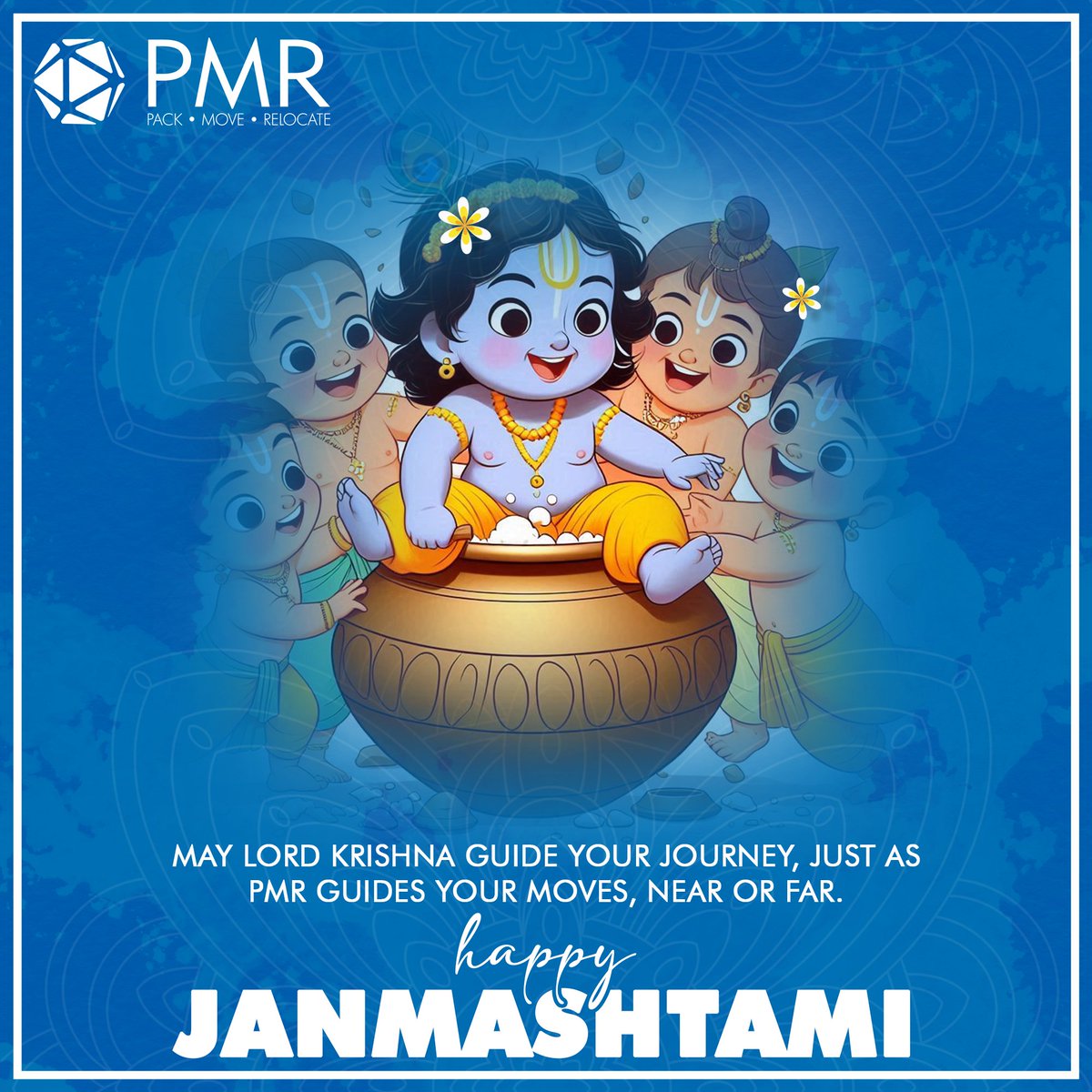 Happy Krishna Janmashtami! 😍

This Krishna Janmashtami, eliminate the Kansa within you to restore Dharma. May only goodness prevail.
Happy Krishna Janmashtami to you and your family.

#pmr #pmrelocations #globalmobility #globalmovers #janmashtami #janmashtamispecial #krishna