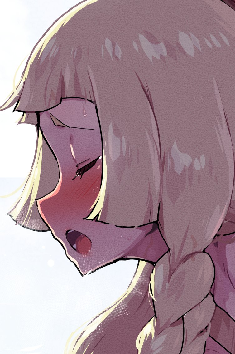 リーリエちゃん絵完成。渋R18やニジエ、Fantia無料プランにアップしました。さきほど、最初の案として考えていた背景違いのバージョンも追加しました。 