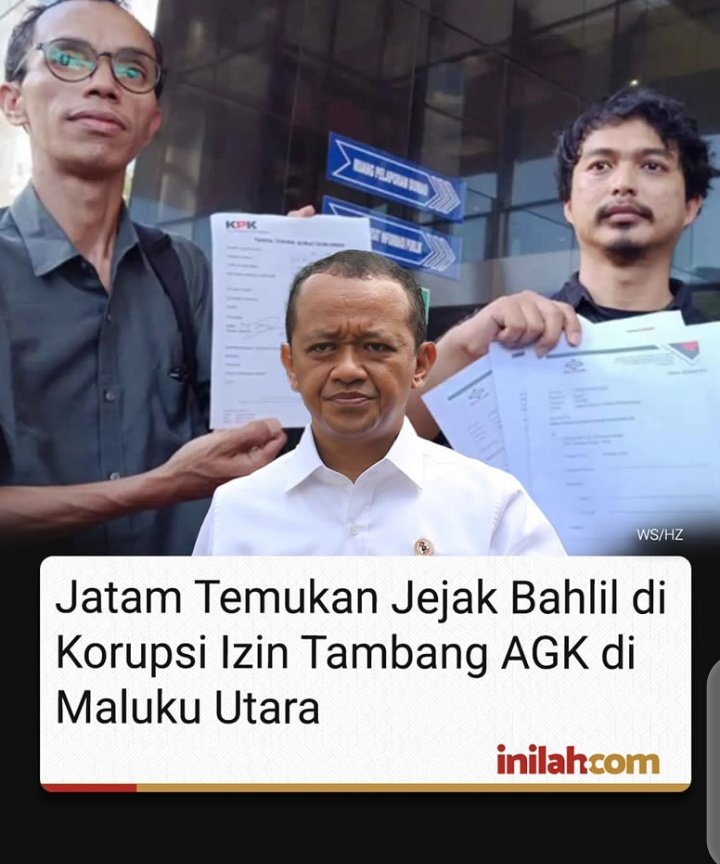 Jaringan Advokasi Tambang (Jatam) mengendus adanya relasi yang kuat antara Menteri ESDM Bahlil Lahadalia dengan eks Gubernur Maluku Utara (Malut) Abdul Gani Kasuba (AGK) yang menjadi terdakwa kasus korupsi izin tambang.
