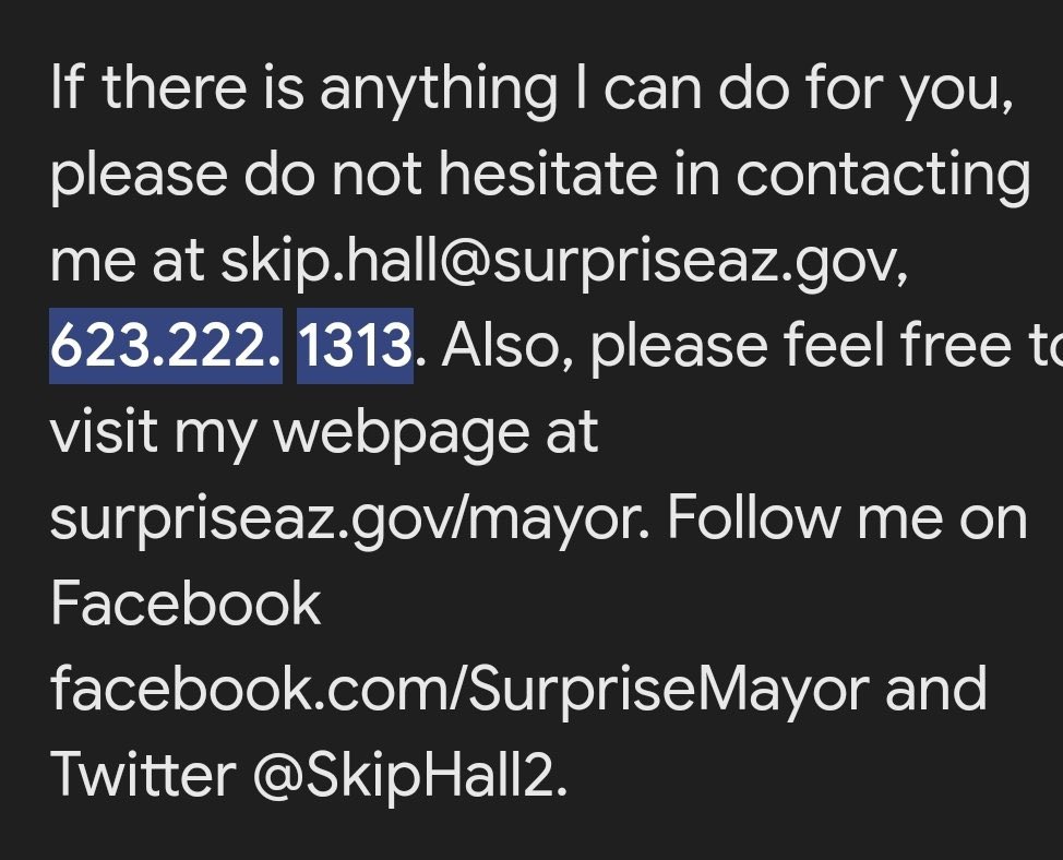 Found Skip's number.