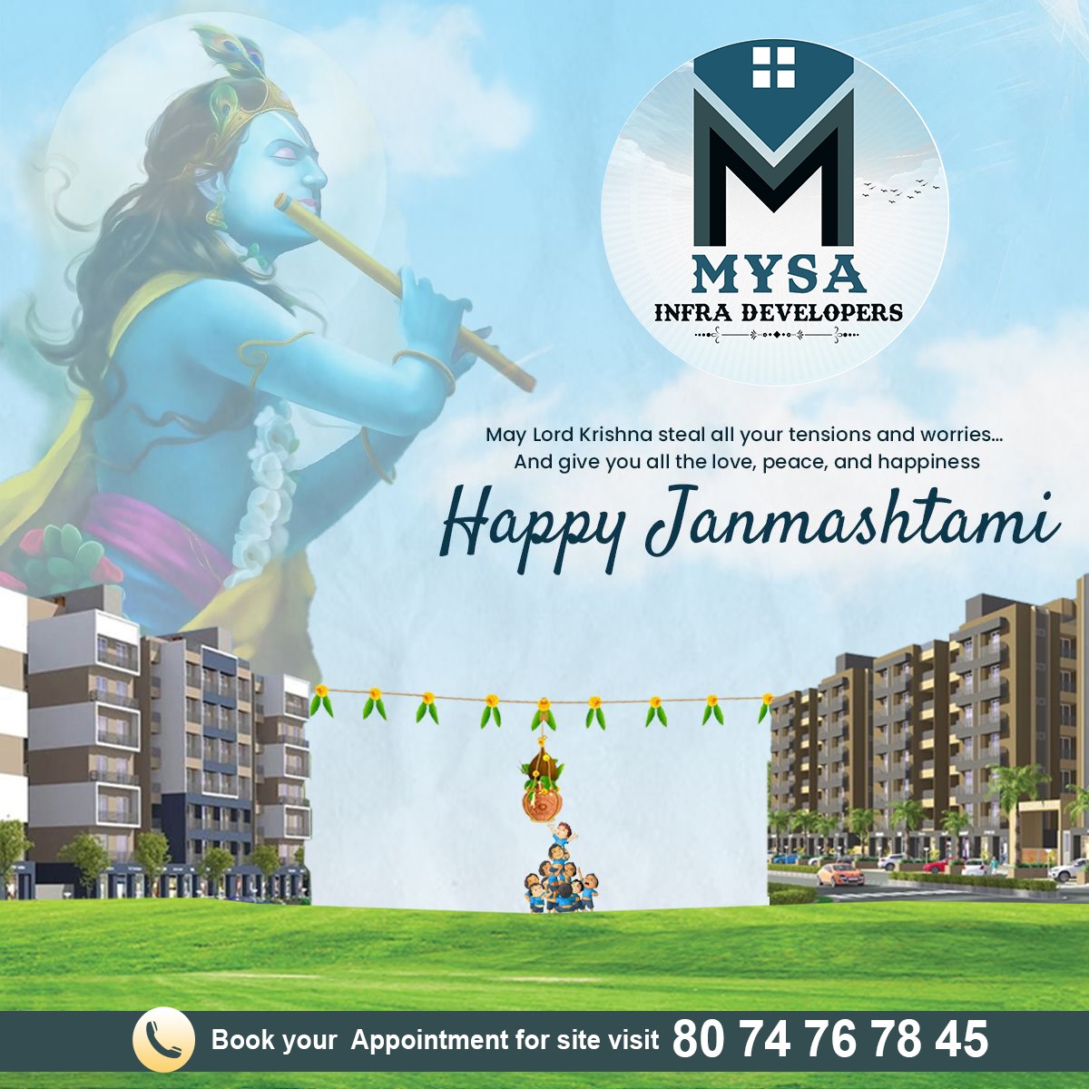 suresh_mys29794's tweet image. May the blessings of lord krishna fill your life with happiness and prosperity.. 
. 
. 
. 
#krishnaastami #krishnalove #plotdeals #infrastructure #instagram #lordkrishna #festival #landinvestment