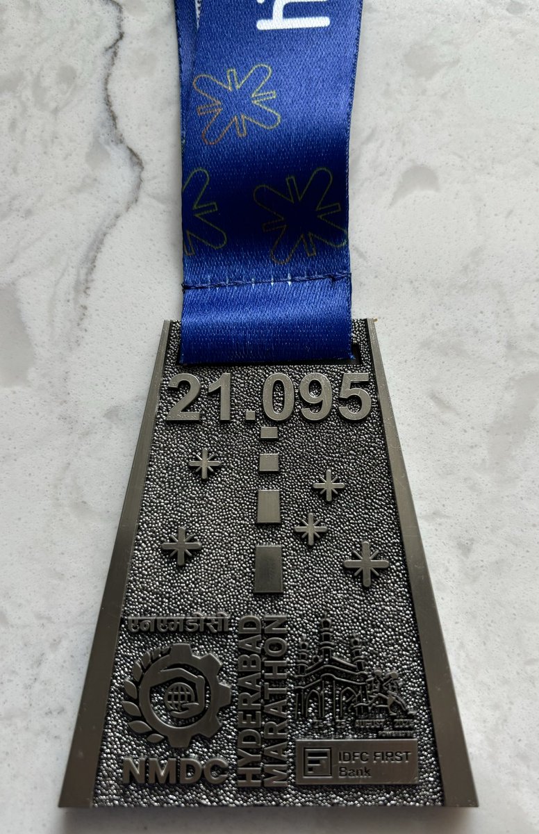 Super energetic Sunday - did the NMDC Hyderabad Half Marathon - awesome weather for a run yesterday. The thrill of crossing the Finish Line is just unparalleled 🏃‍♀️