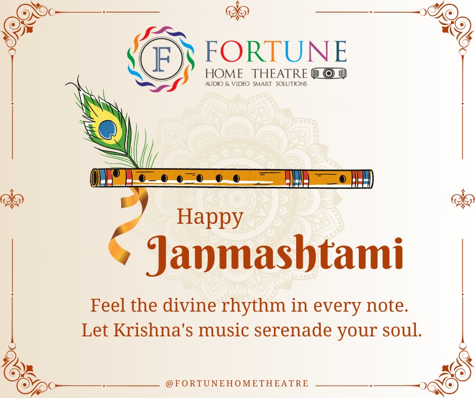 fortuneht's tweet photo. Celebrate Janmashtami with divine vibes and cinematic experiences! Just like Lord Krishna's timeless tales, let your home theatre bring epic stories to life.

May your home be filled with joy, love, and entertainment this festive season.

#Janmashtami #FortuneHomeTheatre https://t.co/FZzgEVXuxw