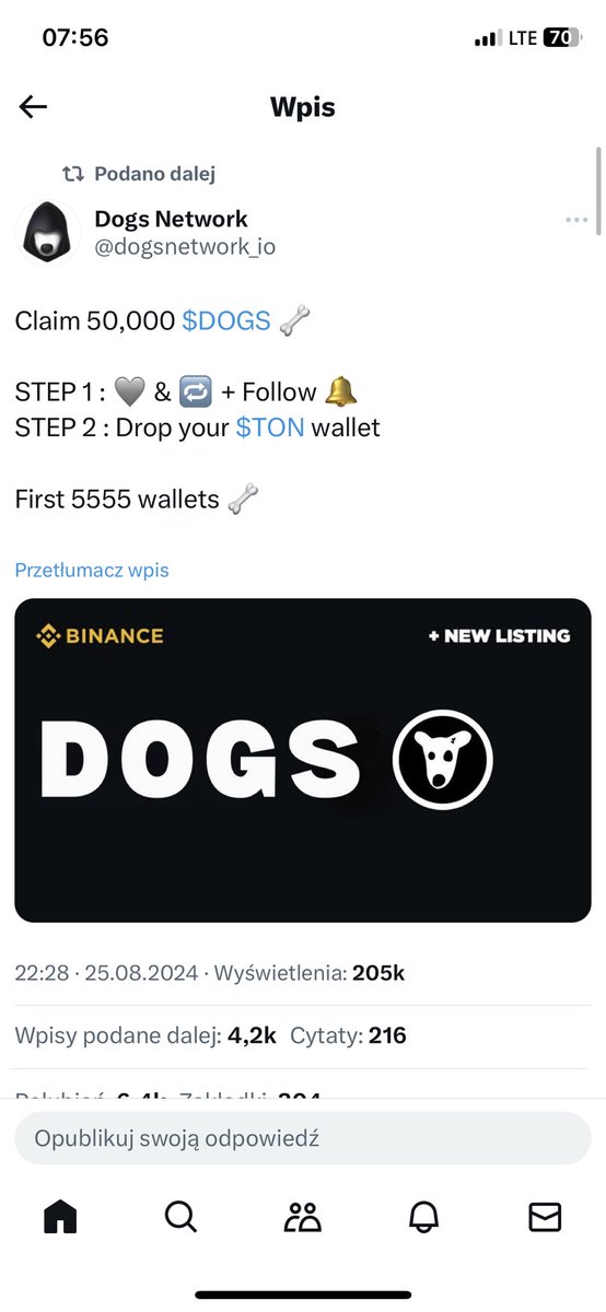 topchanyk's tweet photo. @dogsnetwork_io UQBeLZKTXUxt02dABwS7-vPx4tevijdV2pdeVy6u-TYCq6yA https://t.co/mHOwwLoUbm