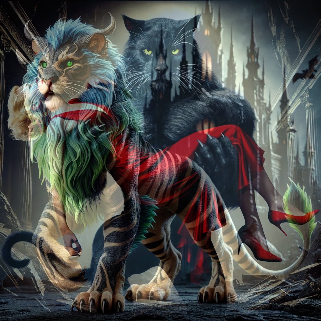 MarblesPictures's tweet image. AI fails.  #aiart #generativecontent #aiartwork #art #cats #weird