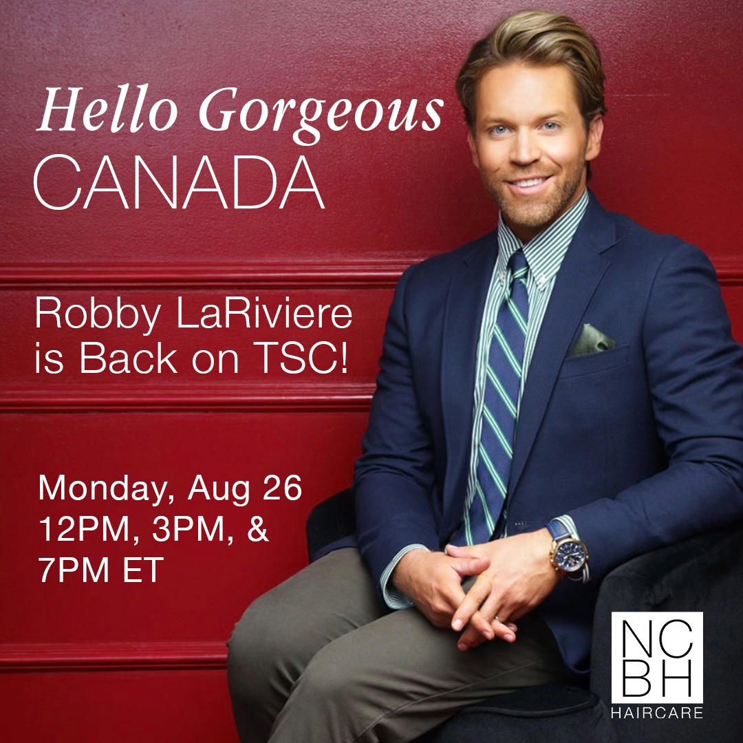 NickChavezBH's tweet photo. Hello Gorgeous Canada ❤️ Team Nick is back on @TSC Canada. NEW! Product Alert. Watch Robby LaRiviere TODAY, Monday, August 26 and discover our NEW! Traditions Evening Primrose Age Brilliant Volume Spray. Tune in at 12pm, 3pm, &amp; 7pm ET for NCBH Haircare beauty tips and more! https://t.co/Xx0gZGVTlE