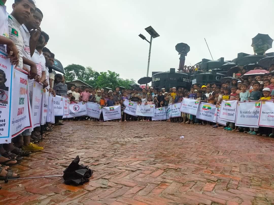 RohanStar20's tweet photo. 25th August 2024, 7th Anniversary of Rohingya Genocide Remembrance Day 

#SaveRohingya #25august2024 #Go_Home 
#We_want_justice #rights_4_rohingya  #GenocideRemembranceDay #RohingyaCrisis  #STOPtheGENOCIDE #StopKillingRohingya https://t.co/3yBuMxdVuX