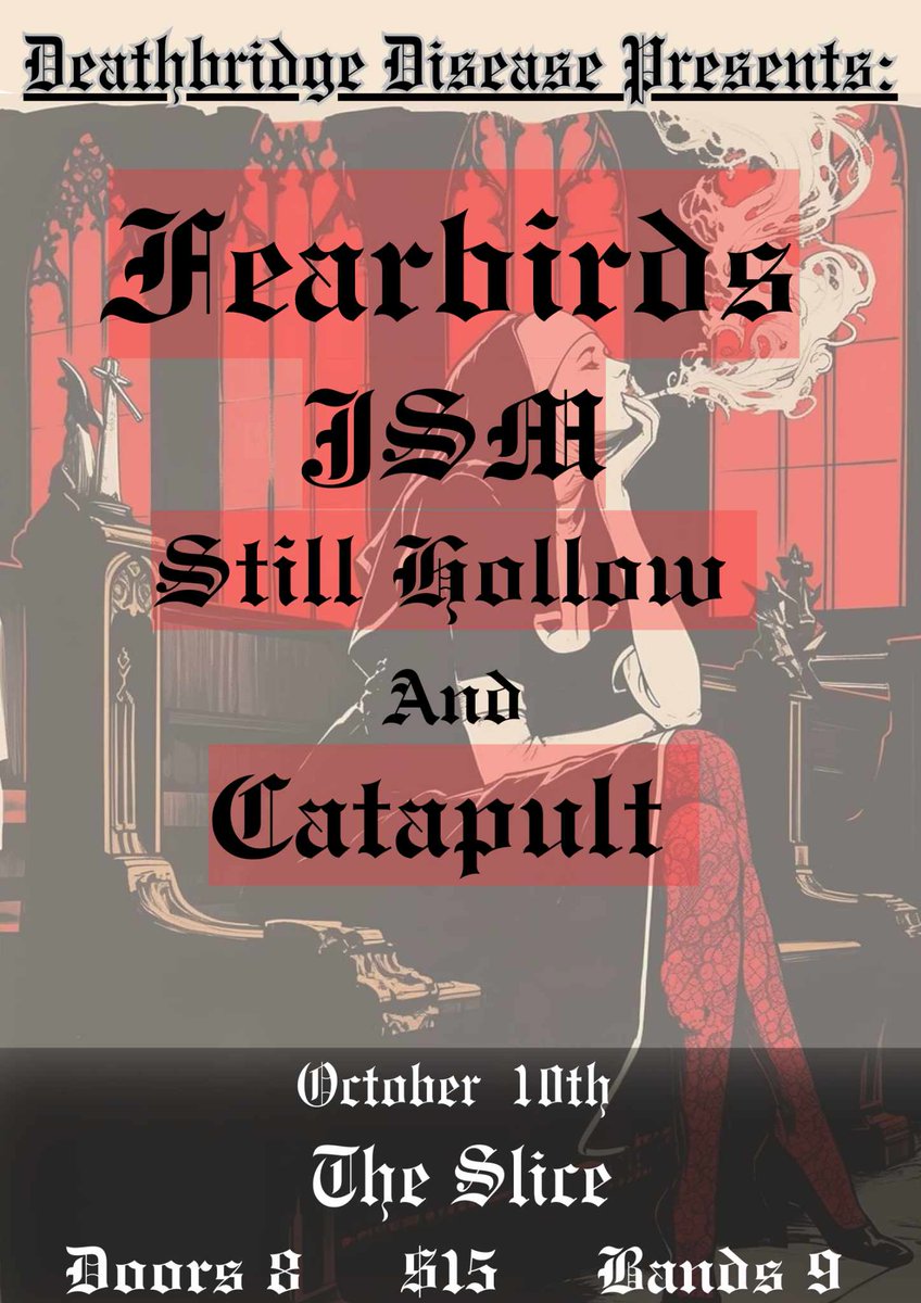 @deathbridgedisease.bsky.social Alex (@alexcurrie2) on Twitter photo <a href="/JSMband/">Julius Sumner Miller</a> back in Lethbridge on Oct 10th with Fearbirds, Still Hollow, and Catapult. It's going to be an absolute banger <a href="/JSMband/">Julius Sumner Miller</a> back in Lethbridge on Oct 10th with Fearbirds, Still Hollow, and Catapult. It's going to be an absolute banger