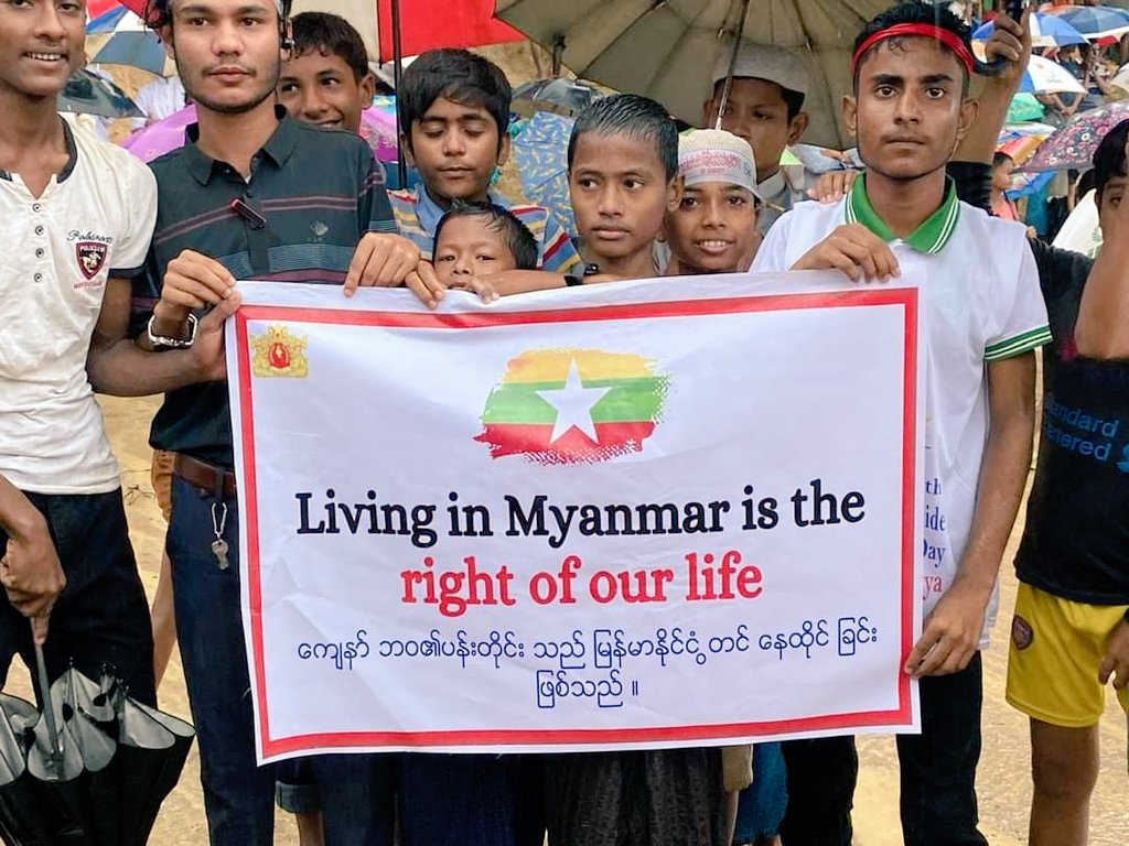 RohanStar20's tweet photo. 25th August 2024, 7th Anniversary of Rohingya Genocide Remembrance Day 

#SaveRohingya #25august2024 #Go_Home 
#We_want_justice #rights_4_rohingya  #GenocideRemembranceDay #RohingyaCrisis  #STOPtheGENOCIDE #StopKillingRohingya https://t.co/3yBuMxdVuX