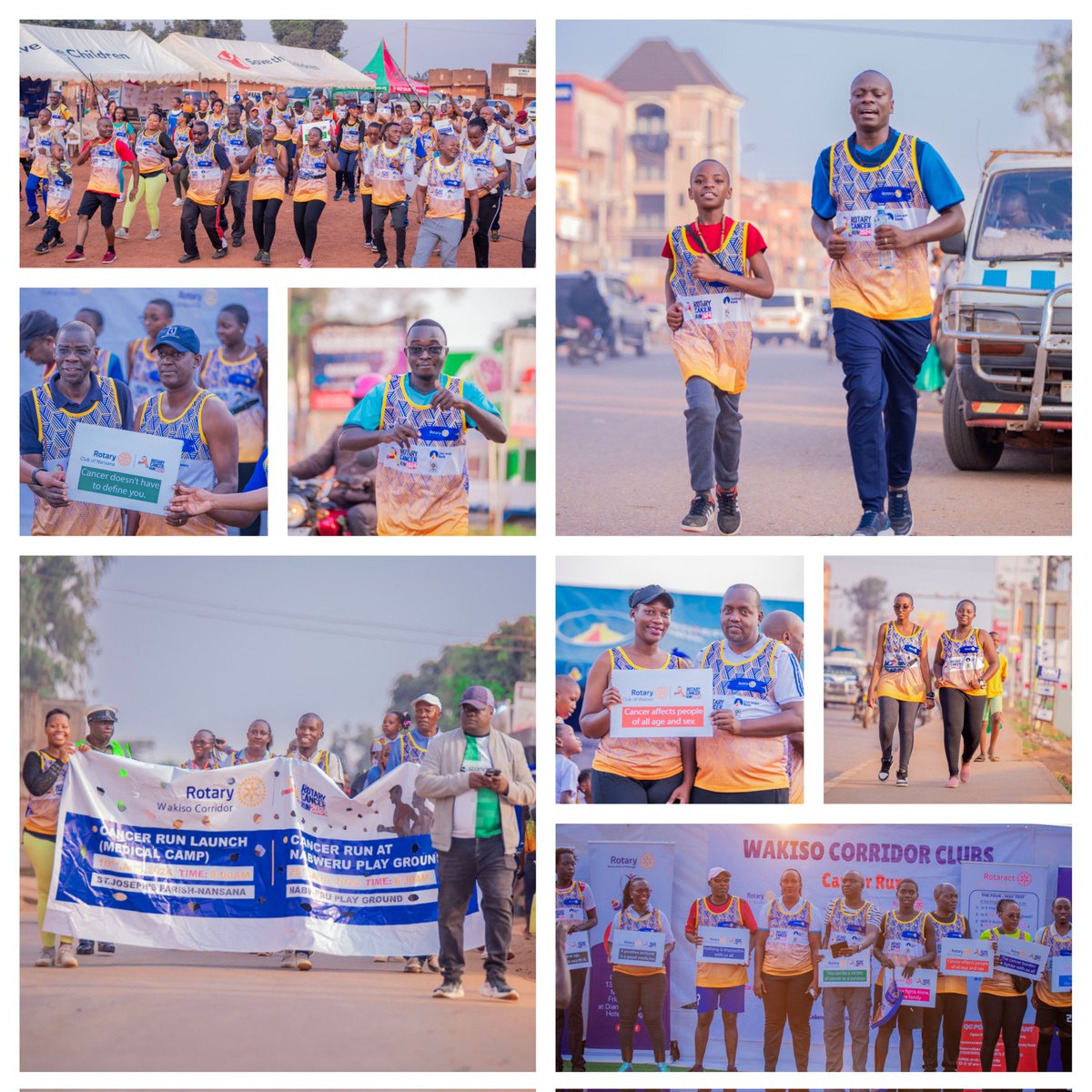 BalamAnkunda's tweet photo. Service above self. #CancerRun2024 Wakiso Corridor Cancer Run was a joyous. Many thanks to all the clubs that participated. @RcNansanaMetro you did me proud. https://t.co/0ubKfDv2xX