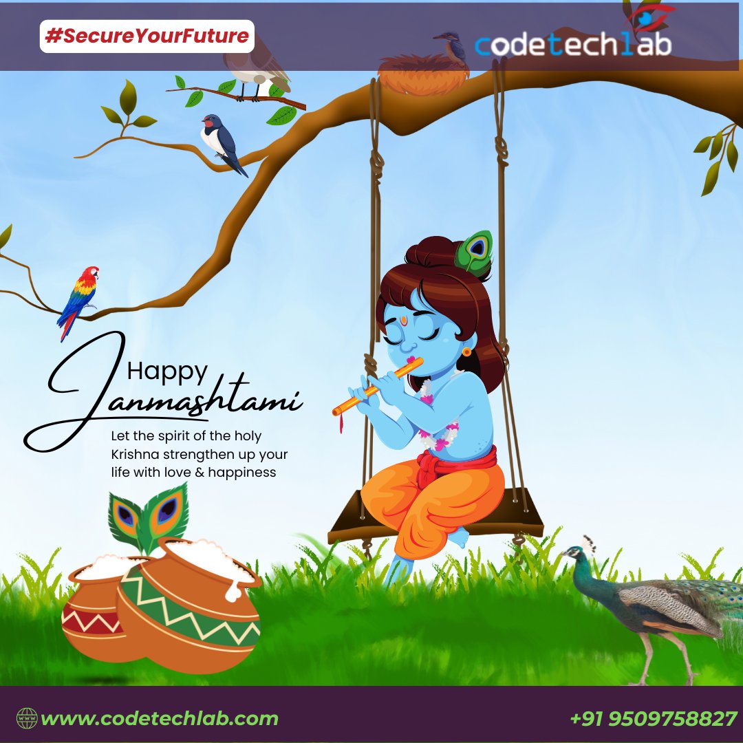 CodeTechLab's tweet image. Hi @X 🌸 Celebrating Janmashtami with a @CodeTechLab🌸
Wishing you all a safe and happy Janmashtami!

#Janmashtami #CyberSecurity #CodeTechLab #StaySecure