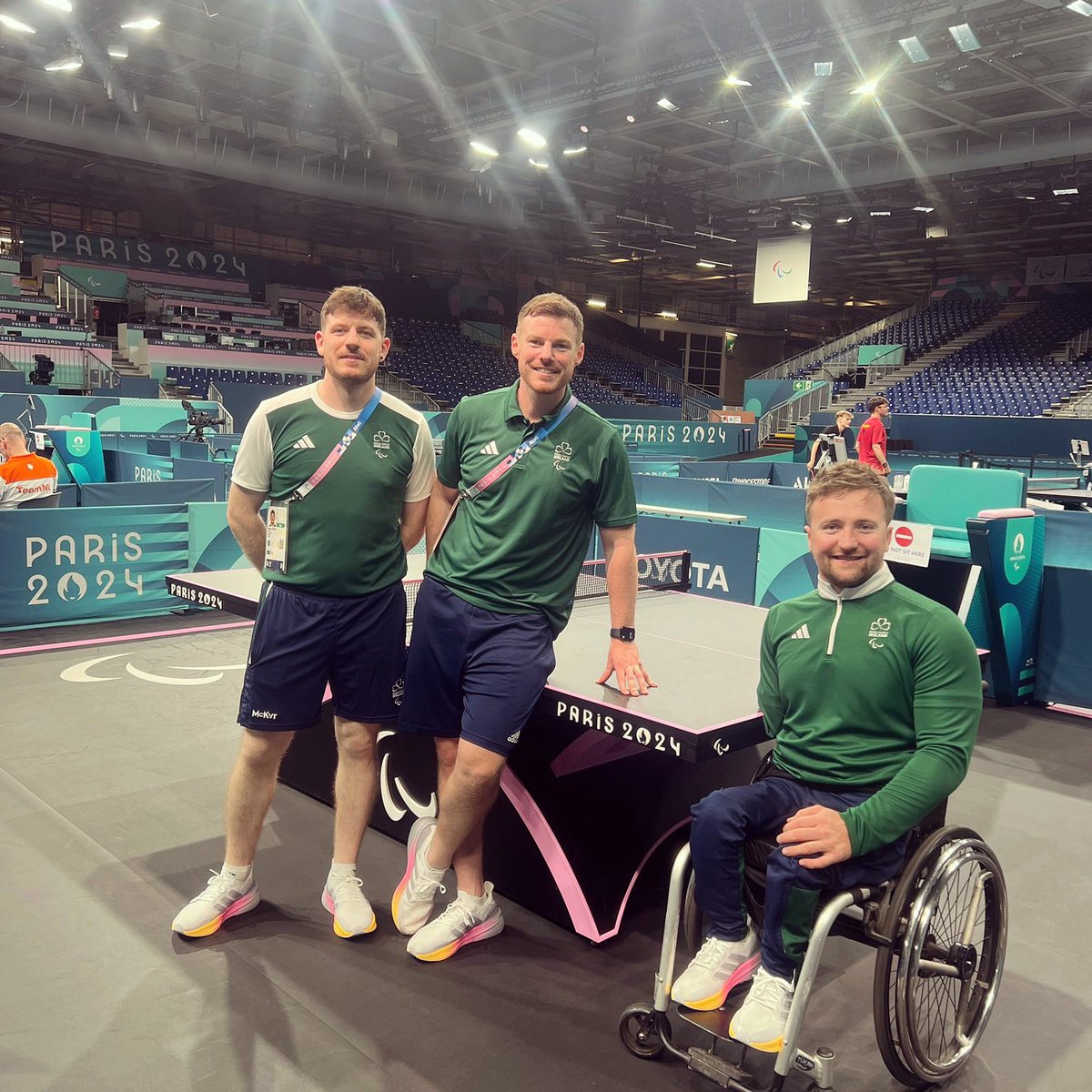 Colin Judge PLY (@colinjudge95) on Twitter photo First session done!
What a fantastic venue.
Six days until we get started here @paris2024 🇫🇷
@paralympics_ireland ☘️🏓 First session done!
What a fantastic venue.
Six days until we get started here @paris2024 🇫🇷
@paralympics_ireland ☘️🏓