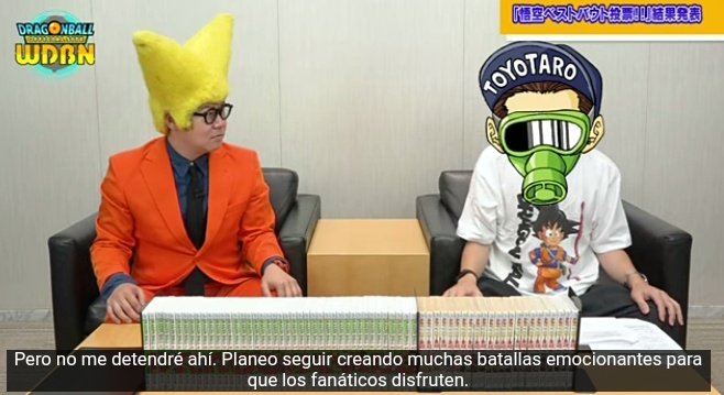 ‼️"PLANEO SEGUIR CREANDO MICHAS BATALLAS EMOCIONANTES"

Hoy nos hacen madrugar para el informativo dragonballero semanal 

Toyotaro, que también se presenta como el CREADOR de DBS, nos habla del Top10 de combates por el Goku Day
