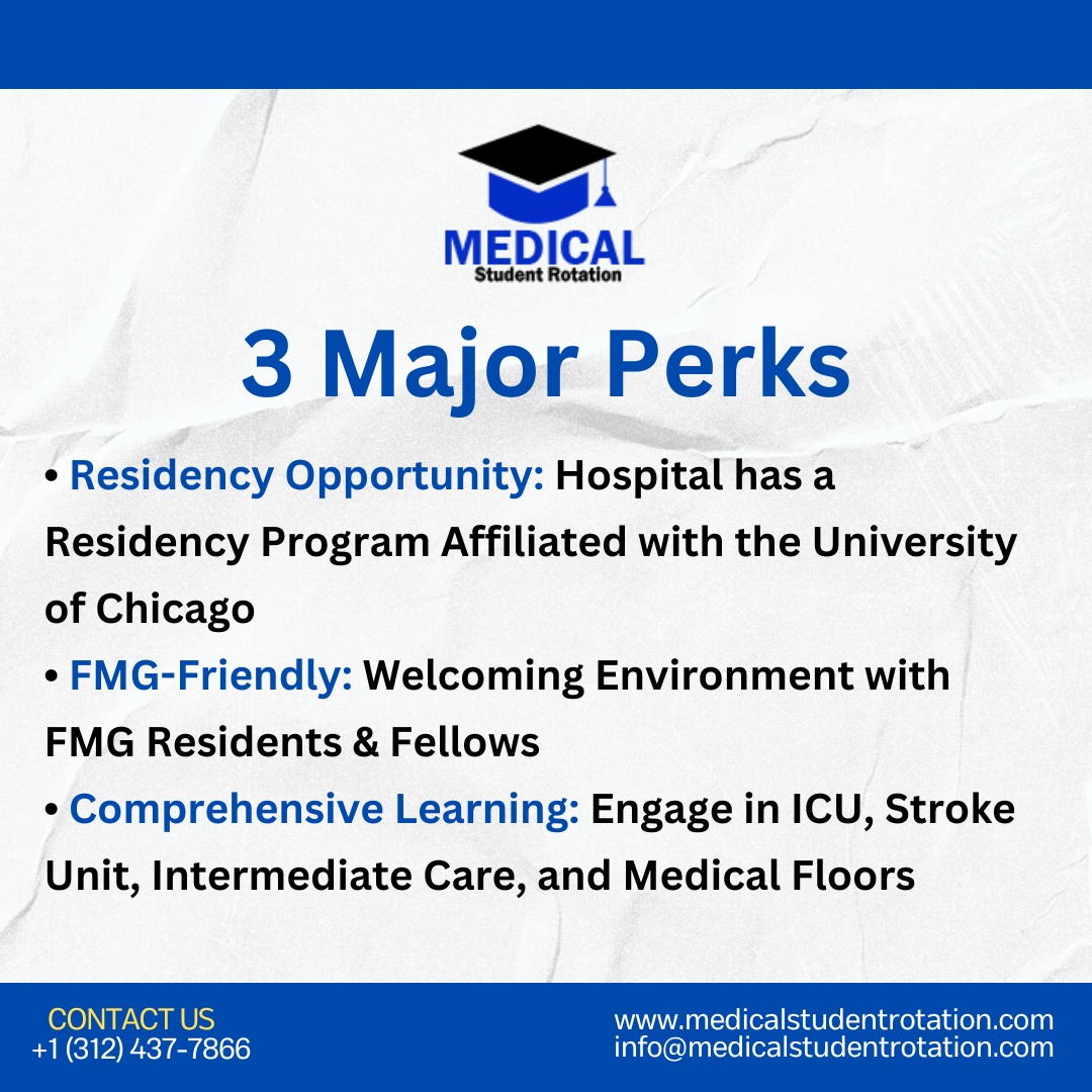 Exciting Opportunity for Medical Students! 🚨

INTERNAL MEDICINE HOSPITAL INPATIENT HANDS-ON @ UNIVERSITY OF CHICAGO ADVENTIST GLEN OAKS HOSPITAL