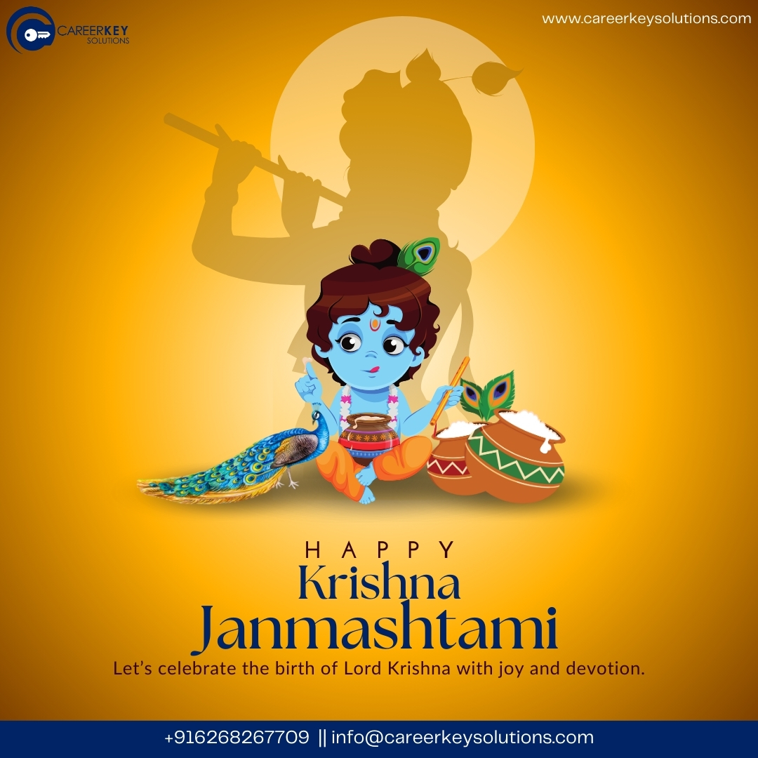 CareerkeyIndore's tweet photo. May Lord Krishna's blessings bring you joy, prosperity, and success in all your endeavors. Celebrating the birth of the divine. Happy Janmashtami from Careerkey Solutions!
#Janmashtami #Krishna #Blessings #CareerkeySolutions https://t.co/UYTso4QnnU
