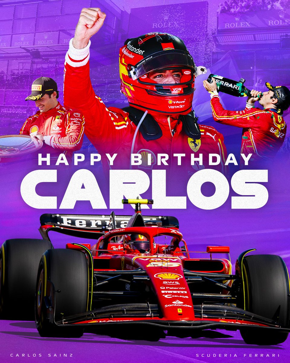 ausgrandprix's tweet photo. Happy birthday to the Smoothest Operator of them all... @Carlossainz55 🌶️

The 2024 Albert Park race winner turns 30 today 🇦🇺
#F1 https://t.co/wtorIoAWIg